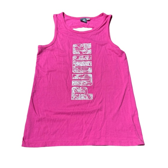 PUMA | Pink & White Cutout‎ Workout Tank | Size Youth XL - Picture 1 of 4